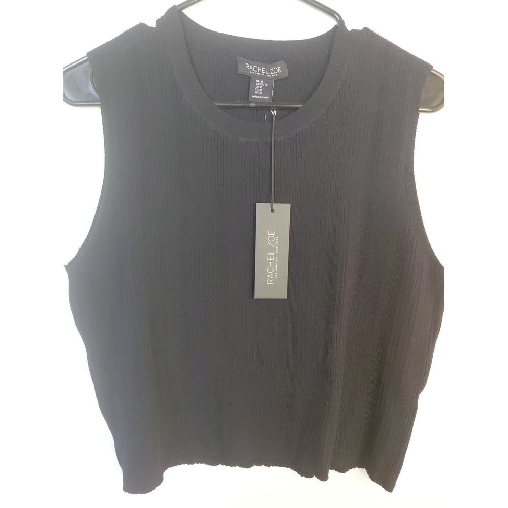 NWT Rachel Zoe Viscose Blend Rib Knit Tank Top Women's XL Casual Carear Travel